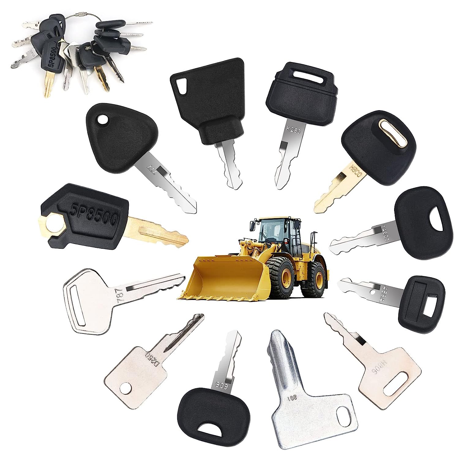Heavy Equipment Bobcat - 12 Keys Heavy Equipment Construction Ignition