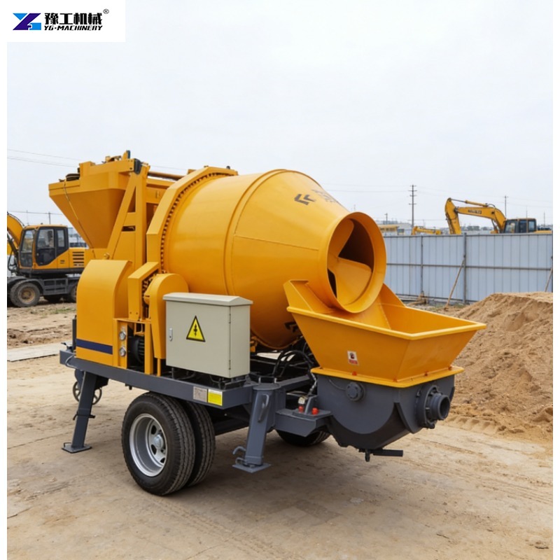 Trailer-mounted Electric Concr - Concrete Mixer Machine ulasan dan harga