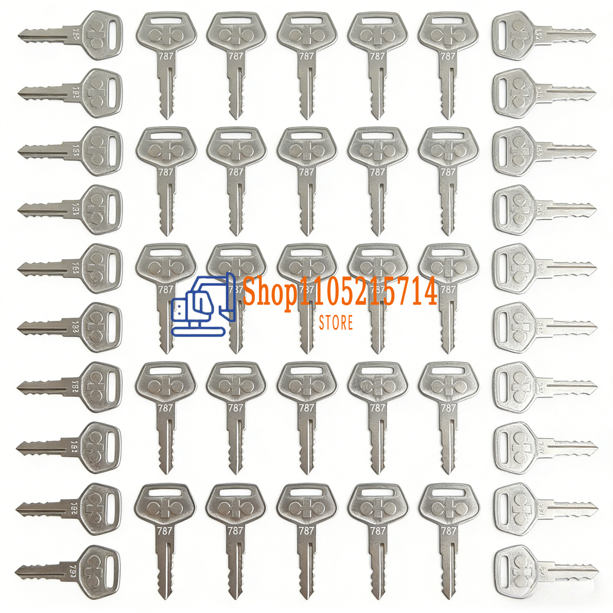 50PCS 787 Ignition Key for Kom - Heavy Equipment Komatsu ulasan dan harga