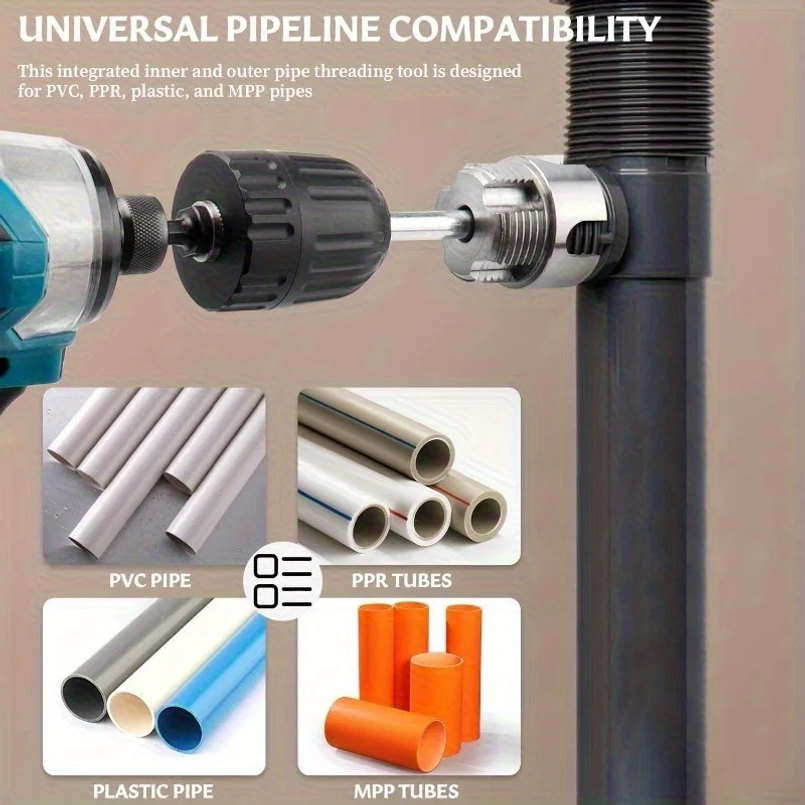 3pcs Heavy-Duty PVC/Plastic Pi - Pipe Threading Machine ulasan dan harga